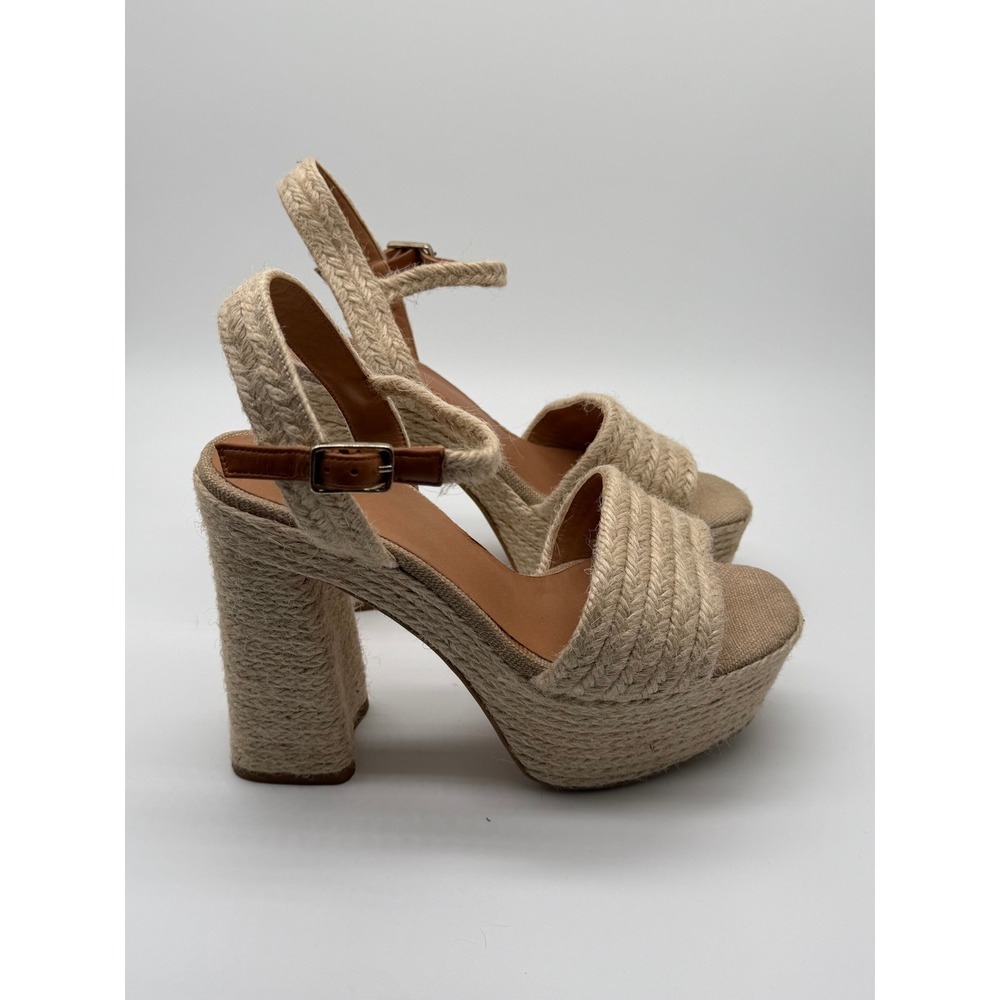 Castaner Espadrille Platform Sandals Woven 39 US 8 Woven Block Heel